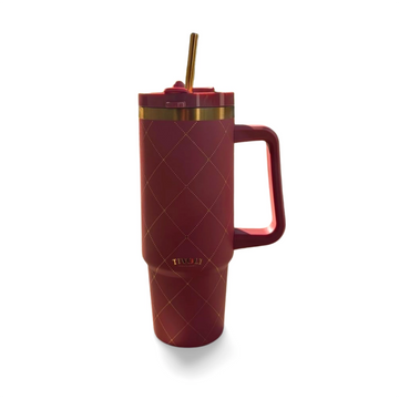 Tivoli Termokop m/sugerør 885ml, Rosa
