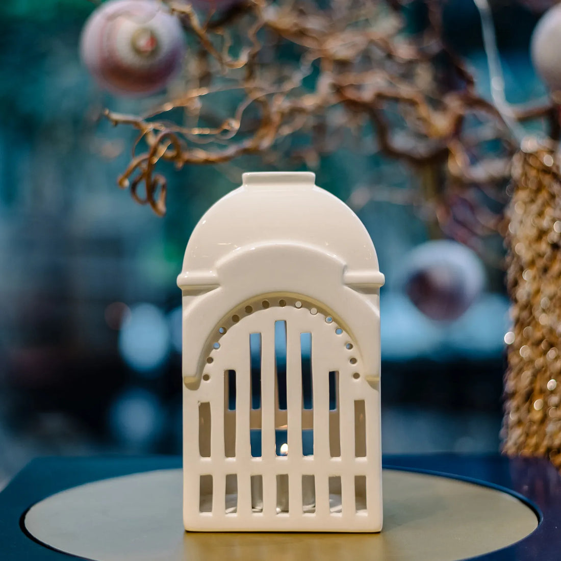 Kähler Tivoli Main Entrance Lighthouse porcelain candle house inspired by the historic entrance to Tivoli Gardens Copenhagen