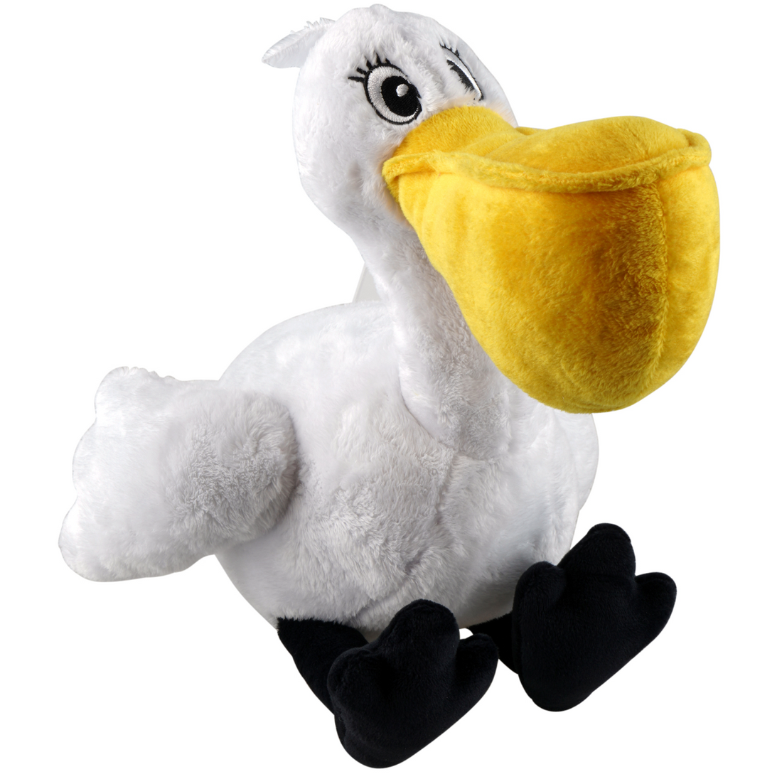 Pelle bamse fra Rasmus Klump i blød plys fra Barbo Toys. Den klassiske pelikanfigur er perfekt til kram, leg og fantasifulde eventyr.