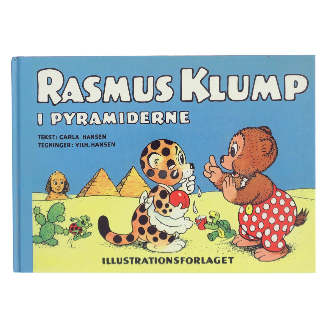 Rasmus Klump i Pyramiderne børnebog med Rasmus Klump på eventyr i Egypten blandt pyramider og spændende oplevelser, en klassisk fortælling fra det elskede Rasmus Klump-univers