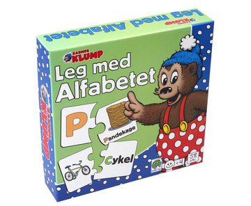 Rasmus Klump Learn the Alphabet game for children, featuring letter matching activities and colorful illustrations that help develop letter recognition, language skills, and early reading abilities.