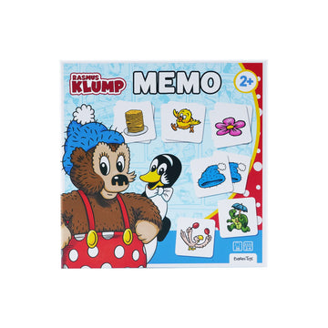 Rasmus Klump Memo memory game for children with 40 colorful cards. Fun educational game that helps develop memory, concentration, and observation skills through play.
