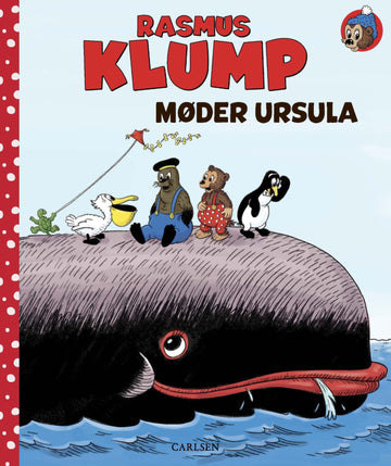 Rasmus Klump møder Ursula, eventyrbog for børn med Rasmus Klump og vennerne på en hval under deres rejse mod Sydhavsøerne.